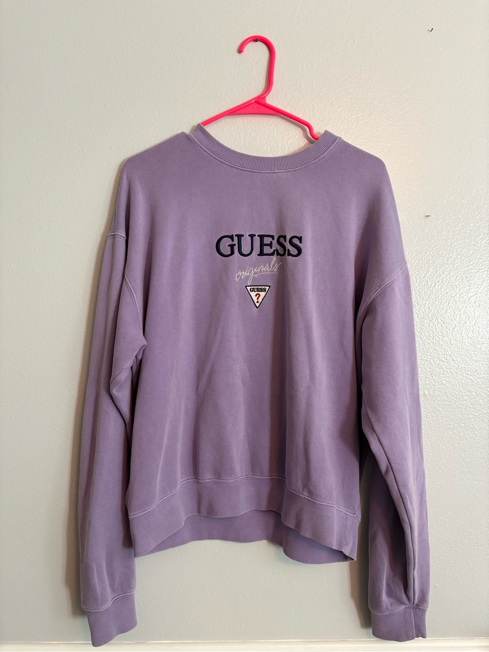 GUESS Originals Lilac Logo Crewneck